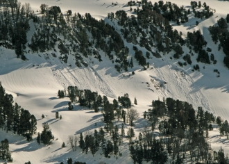 Wet avalanches in Beehive Basin